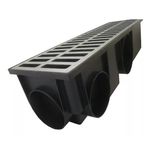 Grelha Ralo Pluvial Linear com Coletor 15x50cm Alumínio Modular