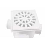 Caixa Sifonada 100 x 100 x 50mm Grelha Quadrada Branca Corr Plastik