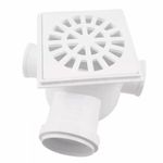 Caixa Sifonada 150 x 150 x 50mm Grelha Quadrada Branca Corr Plastik