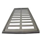 Grelha Ralo Pluvial Linear 15x30cm Alumínio Grelha C/ Suporte