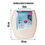 Assento Sanitário Quadrado Almofadado Bege PR1064-6