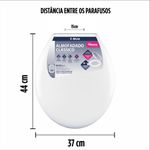 Assento Sanitário Oval Almofadado Branco PR1063-2