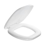 Assento Sanitário Quadrado Almofadado Branco PR1064-2