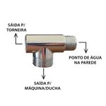 Adaptador T 1/2 pol Para Tanque e Máquina De Lavar 10840E