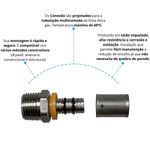 União para Mangueira Tubo Gás PEX Astra 16mm x 1/2 Macho Fixo GRC1612A