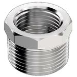 Bucha de Redução em Latão Cromado Rosca 3/4 x 1/2 pol