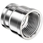 Luva de Redução em Latão Cromado Rosca 3/4 x 1/2 pol