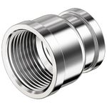 Luva de Redução em Latão Cromado Rosca 3/4 x 1/2 pol