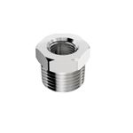 Bucha de Redução em Latão Cromado Rosca 1/2 x 1/4 pol