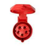 Pino Tomada Femea Industrial 16A 3P+T Vermelha Margirius 21644