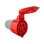 Pino Tomada Femea Industrial 16A 3P+T Vermelha Margirius 21644