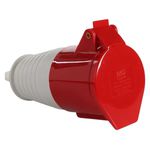 Pino Tomada Femea Industrial 16A 3P+T Vermelha Margirius 21644