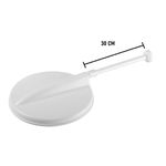 Chuveiro Frio Branco com Crivo Removível de 12 pol Rosca 1/2 e Braço em Alumínio de 30cm Astra