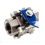 Registro Valvula Esfera Tripartida 1/2 pol BSP Serie 1000 MGA