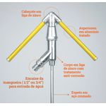 Irrigador Horta 6 Jatos 1/2 x 3/4 pol 6003210000 Fico