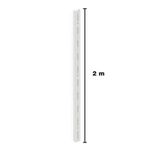 Trilho de Aço 2 Metros Branco Brasforma