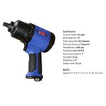Chave de Impacto Pneumática 1/2 pol 69kg Pro 160K Com Kit PDR