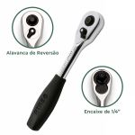 Catraca Reversível 3/8 para Soquetes ST12972ST Sata 