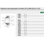 Rolamento Cônico Autocompensador Esfera 2211-K GBR