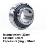 Rolamento UCR-204 Eixo 20mm para Mancal GBR