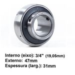 Rolamento UCR-204-12 Eixo 3/4 pol para Mancal GBR