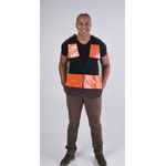 COLETE TIPO JAQUETA LARANJA c/ TELA