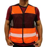 COLETE TIPO JAQUETA LARANJA c/ TELA