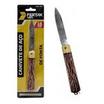 Canivete de Ponta Lamina de aço 18cm Fertak 4307