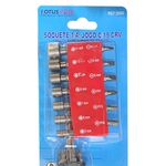 Jogo De Soquetes E Bits C/18 Peças Ref-5550