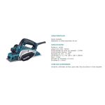 Plaina Elétrica KP0800 620W Makita 127V