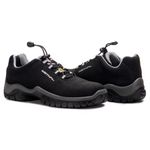 Sapato Segurança Microfibra Reno Preto e Cinza EN1002 Estival