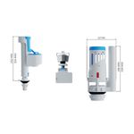 Kit Completo para Caixa Acoplada Duplo Acionamento Blukit 340527