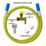 Kit Instalação Cooktop 1,20m com Valvula Bloqueio Blukit 180309