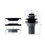 Valvula Lavatorio Click 7/8 pol Cromado Blukit 101650