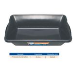 Masseira Plástica Preta 20L Metasul 011001013