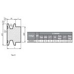 Polia de Alumínio 60mm com 2 Canais A Alucal