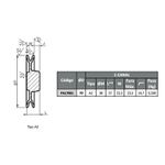 Polia de Alumínio 70mm com 1 Canal B