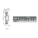 Polia de Alumínio 90mm com 1 Canal B