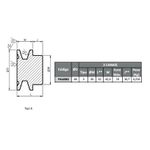 Polia de Alumínio 60mm com 2 Canais B