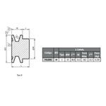 Polia de Alumínio 60mm com 1 Canal B