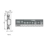 Polia de Alumínio 75mm com 1 Canal B