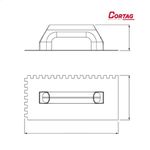 Desempenadeira de Aço Dentada 12 x 26cm 60960 Cortag