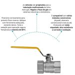 Valvula Fêmea Gás Alavanca 1/2 pol Astra GVH/12M