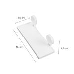 Prateleira Plástica Branca com Adesivo Astra AD/PS*BR