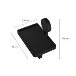 Papeleira Plastica Preto Fosco com Adesivo Astra AD4/PAPS*PR-FOS