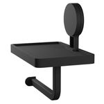 Papeleira Plastica Preto Fosco com Adesivo Astra AD4/PAPS*PR-FOS