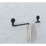 Porta Toalha Preto Fosco com Adesivo Astra AD4/PT*PR-FOS