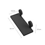 Prateleira Plastica Preto Fosco com Adesivo Astra AD4/PS*PR-FOS