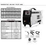Inversor para Solda Mig, MMA e TIG 250A IMETS-12250 com Tocha Super Tork 220V
