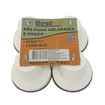 Pé de Fogão e Geladeira Rosca 3/4 com 4 Peças Bestfer BFH1127